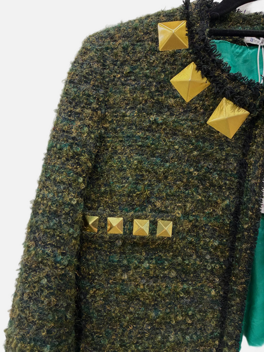 Khaki wool blend jacket - Size 42 (S)