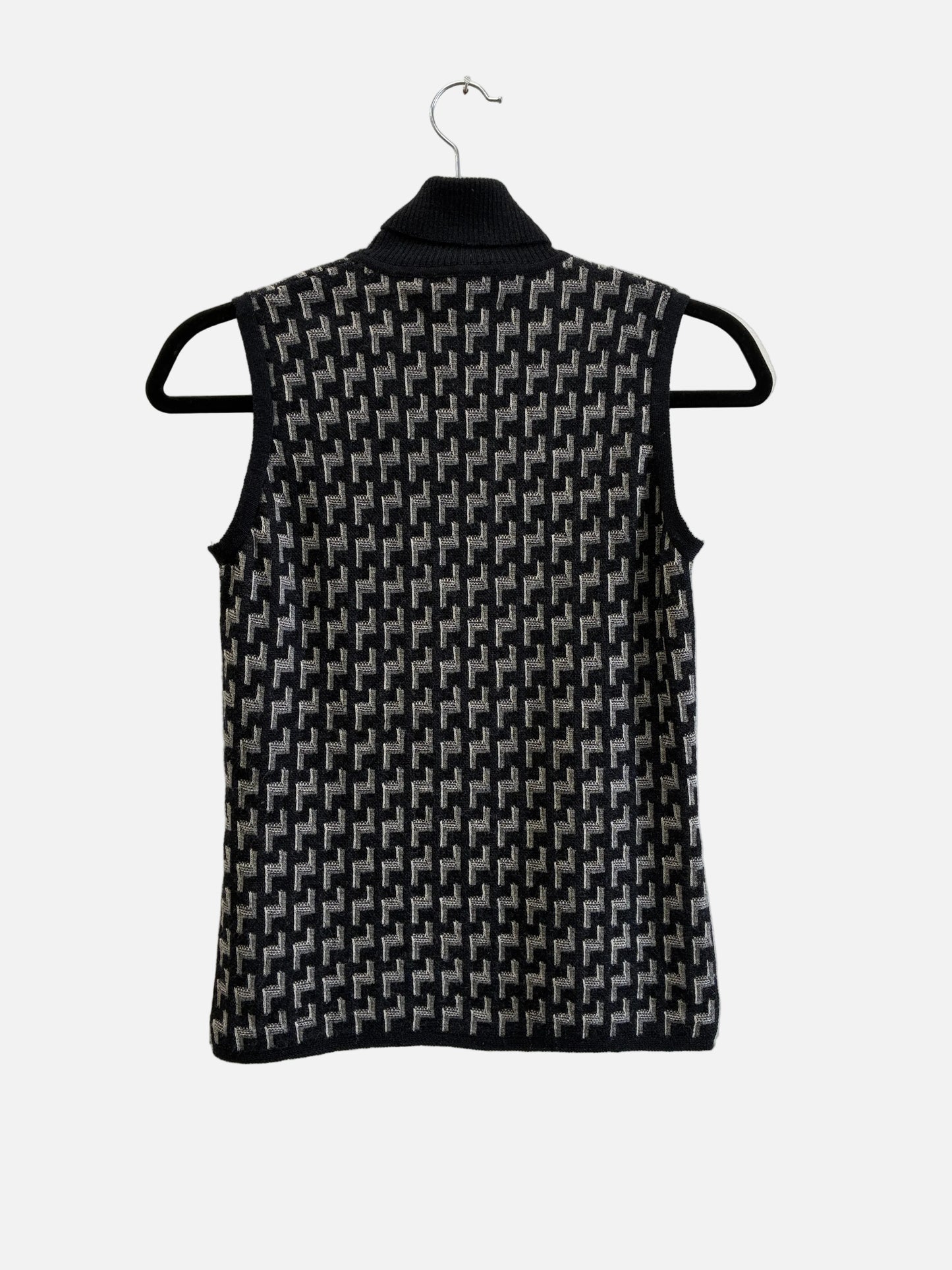 Geo print pure new wool top - Size S