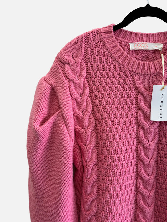 COOP Pink Cable Knit Jumper - Size M
