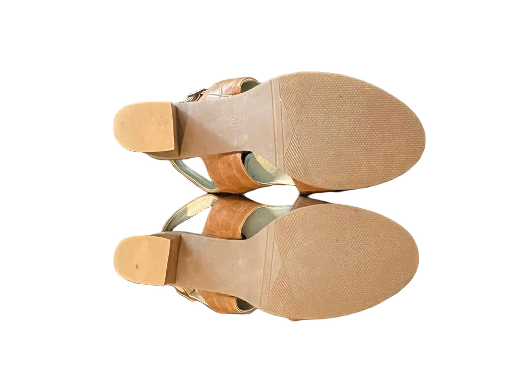 Chaos & Harmony - Croc embossed leather sandals - Size 10
