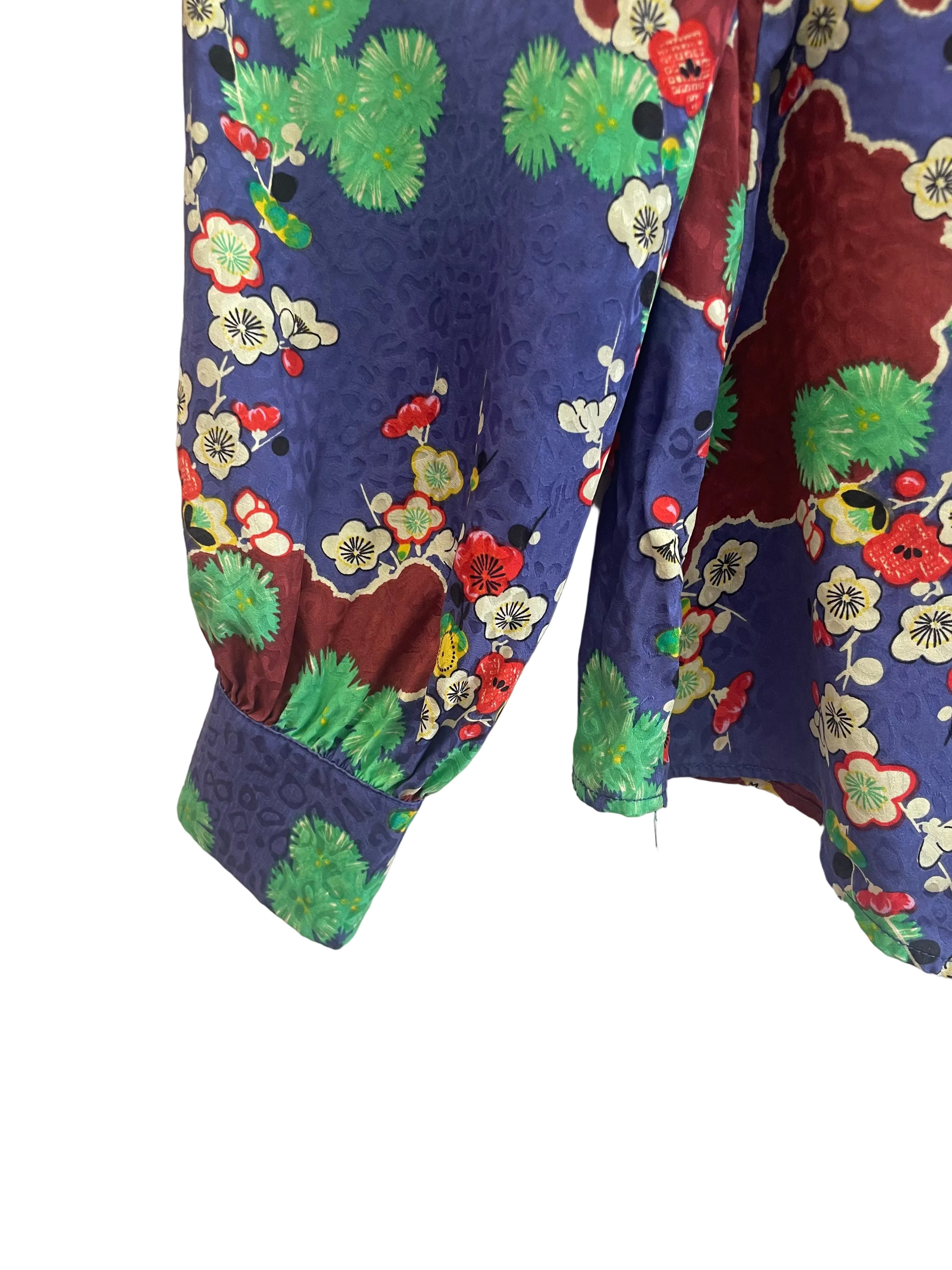 Rixo London - Silk floral neck tie top - Size L