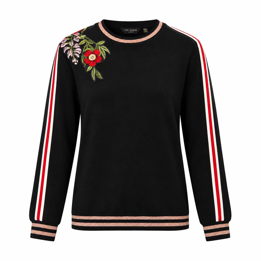 Ted Baker - Maddeyy embroidered trim top - Size 3