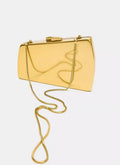 Zara - Gold rigid clutch bag