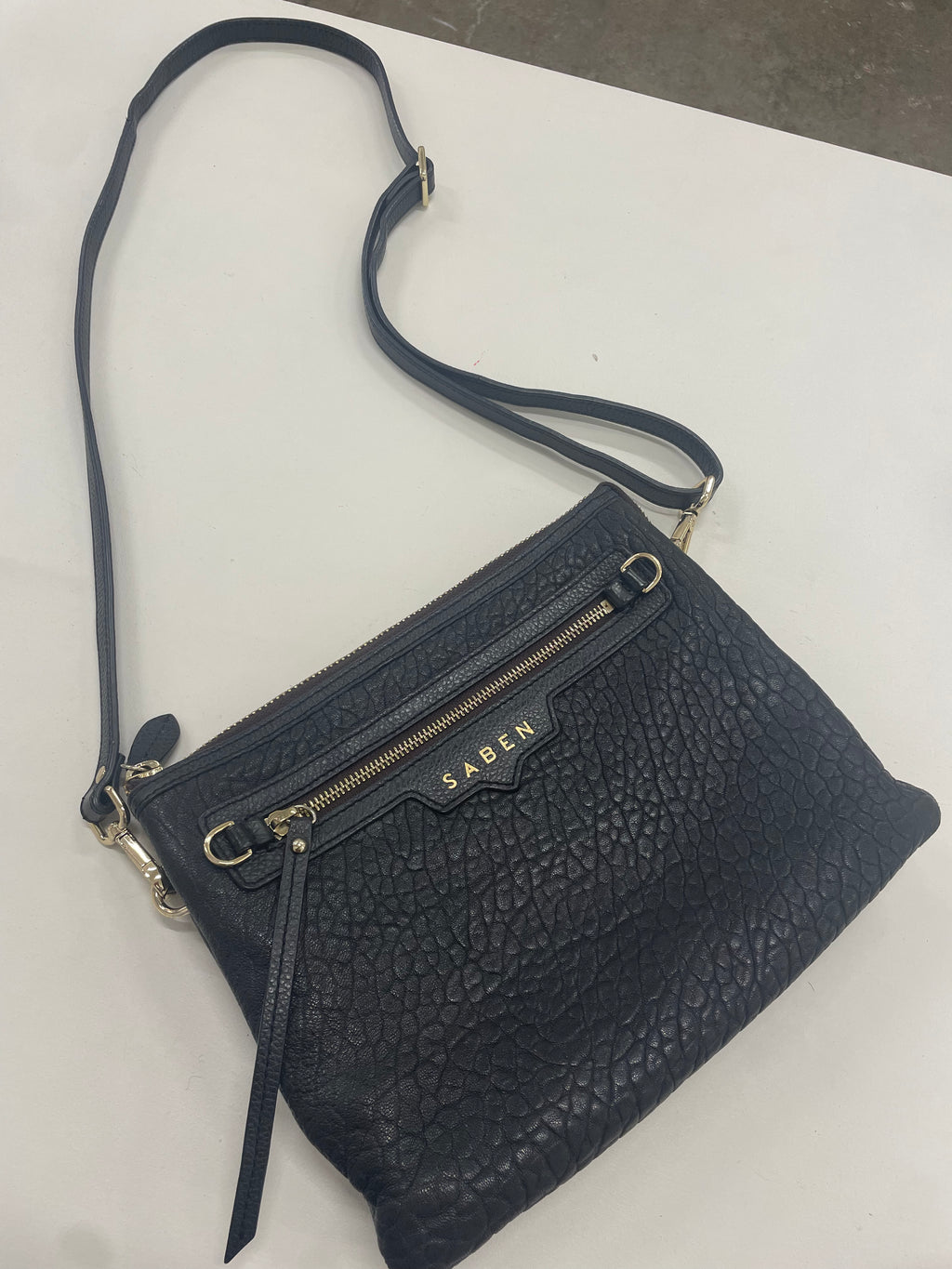 Saben - Matilda black bubble leather bag