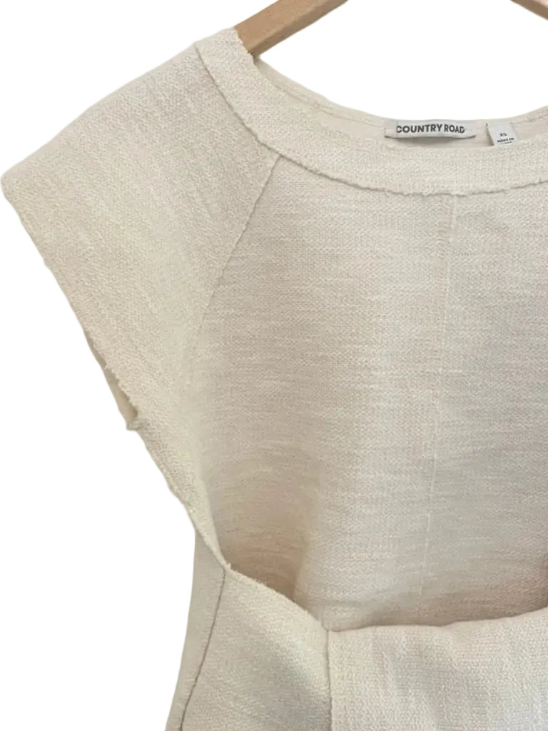 Country Road - Textured self tie top - Size XS