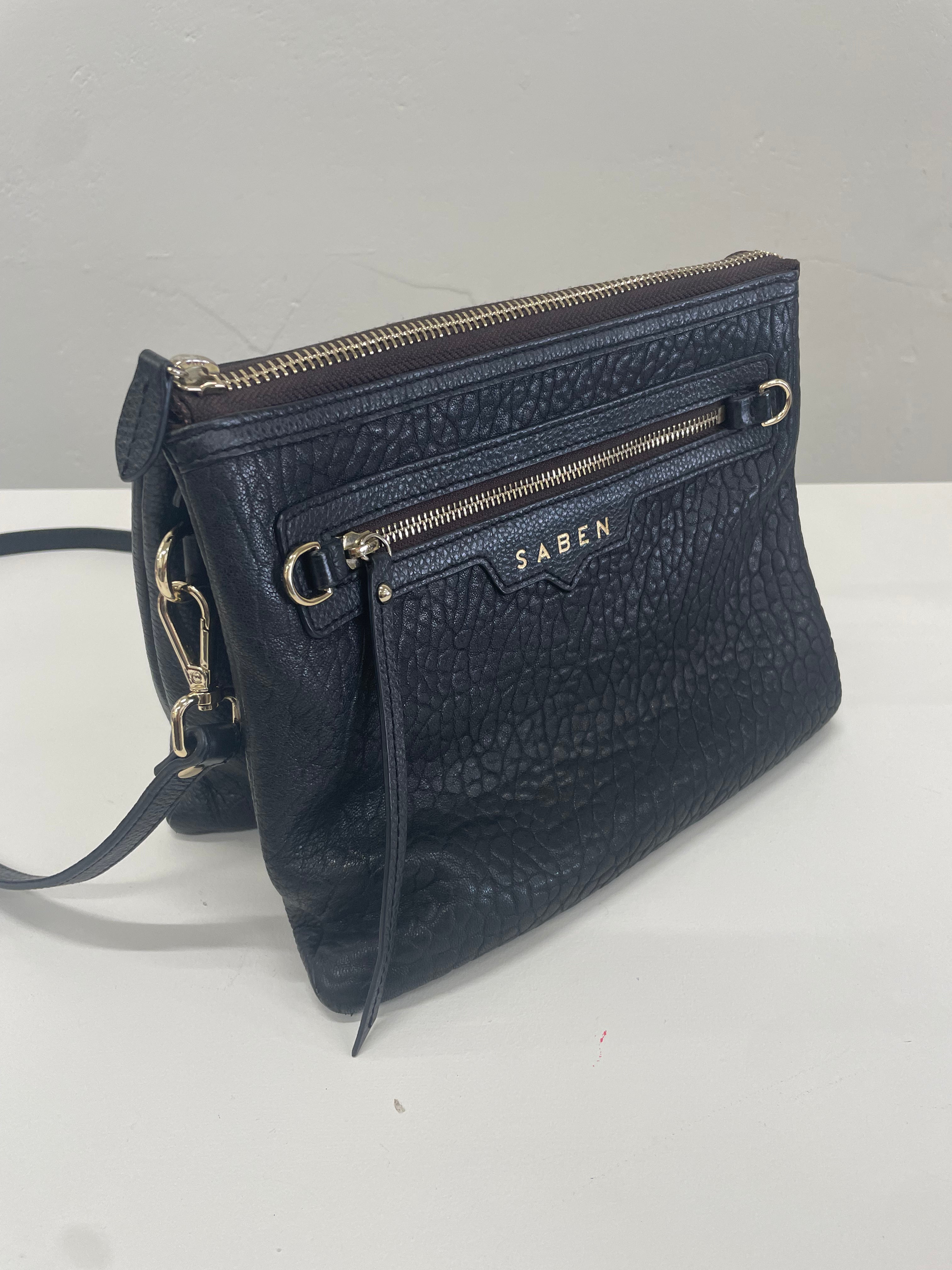 Saben - Matilda black bubble leather bag