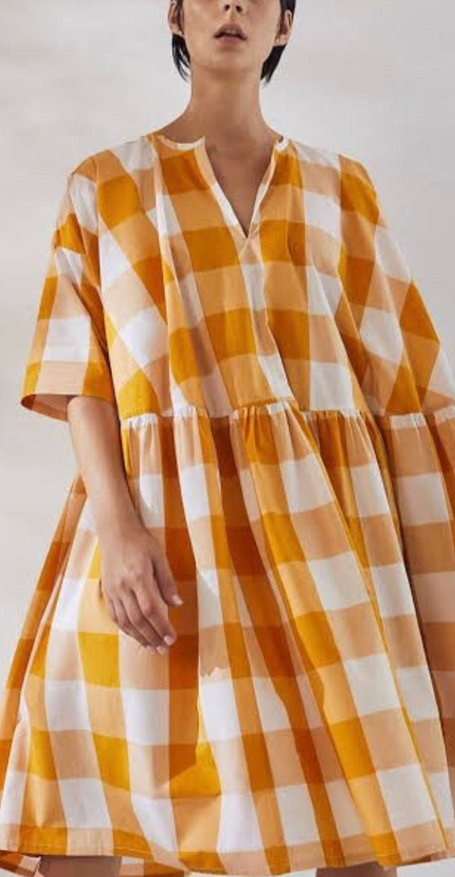 Kowtow - Sketchbook gingham dress - Size xxs