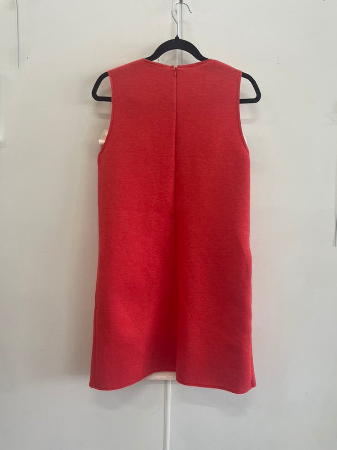 Karen Walker - Red neoprene frill front dress  - Size 10
