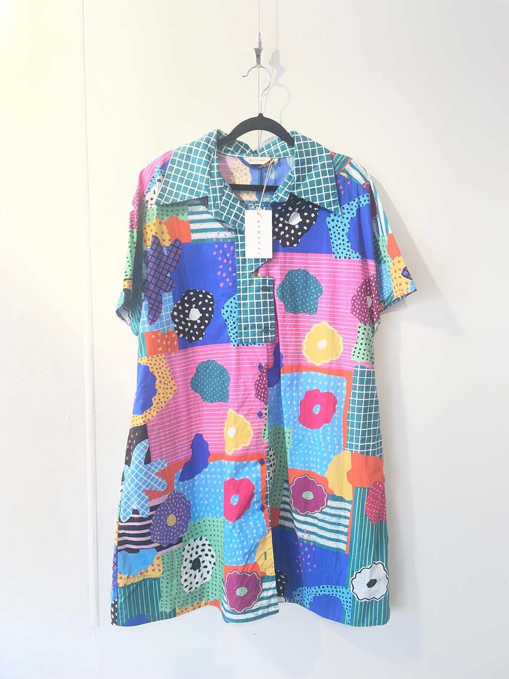 Gorman - Bold abstract print shirt dress - Size 10