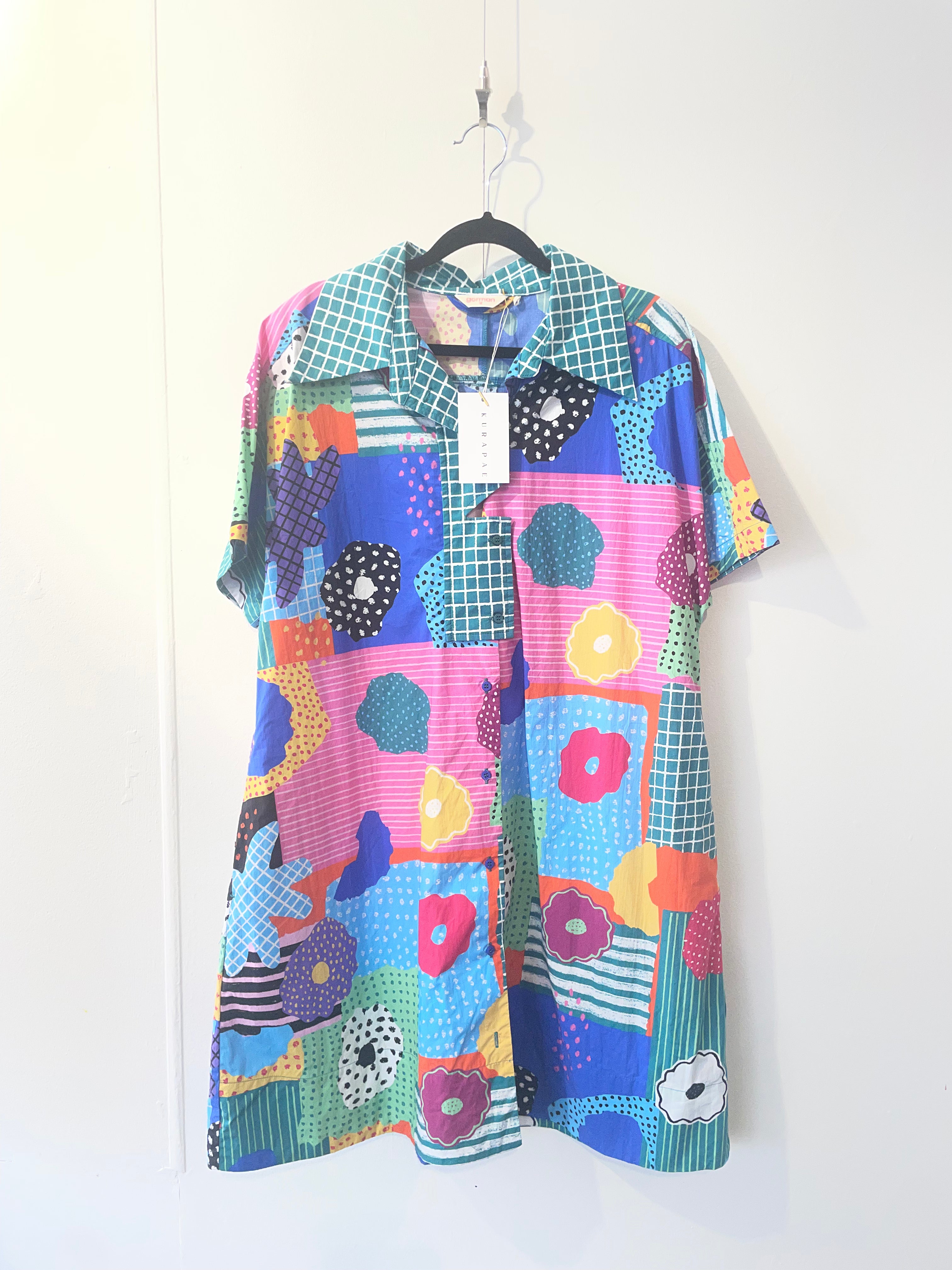 Gorman - Bold abstract print shirt dress - Size 10