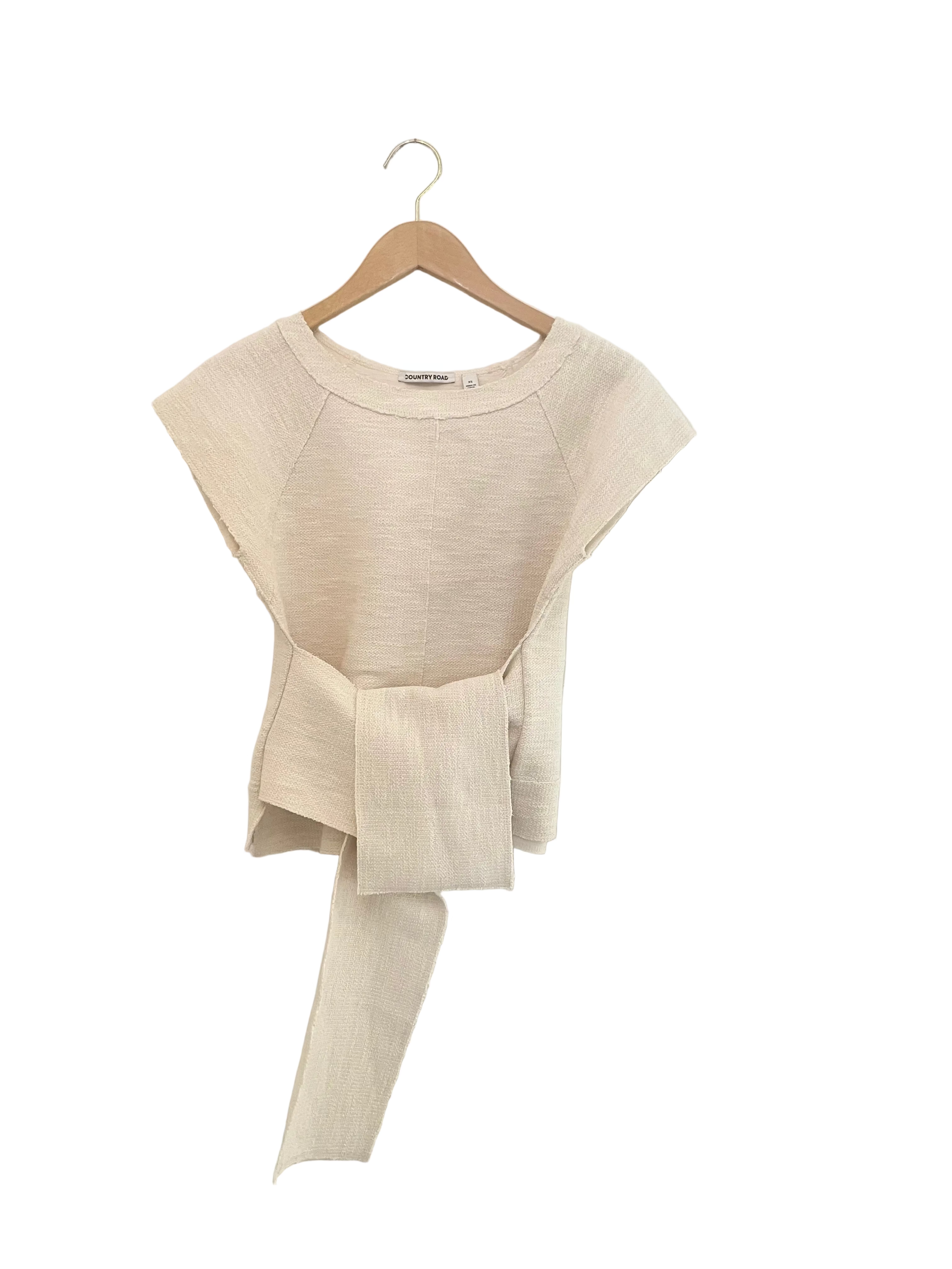 Country Road - Textured self tie top - Size XS