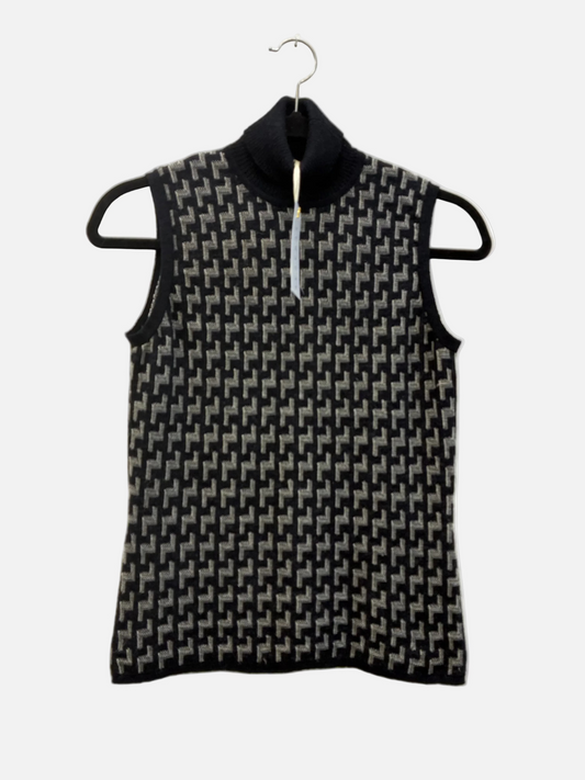 Geo print pure new wool top - Size S