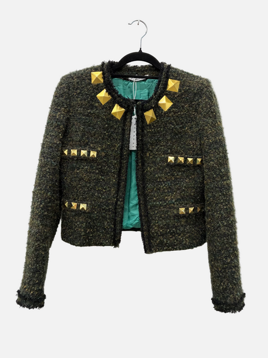 Khaki wool blend jacket - Size 42 (S)