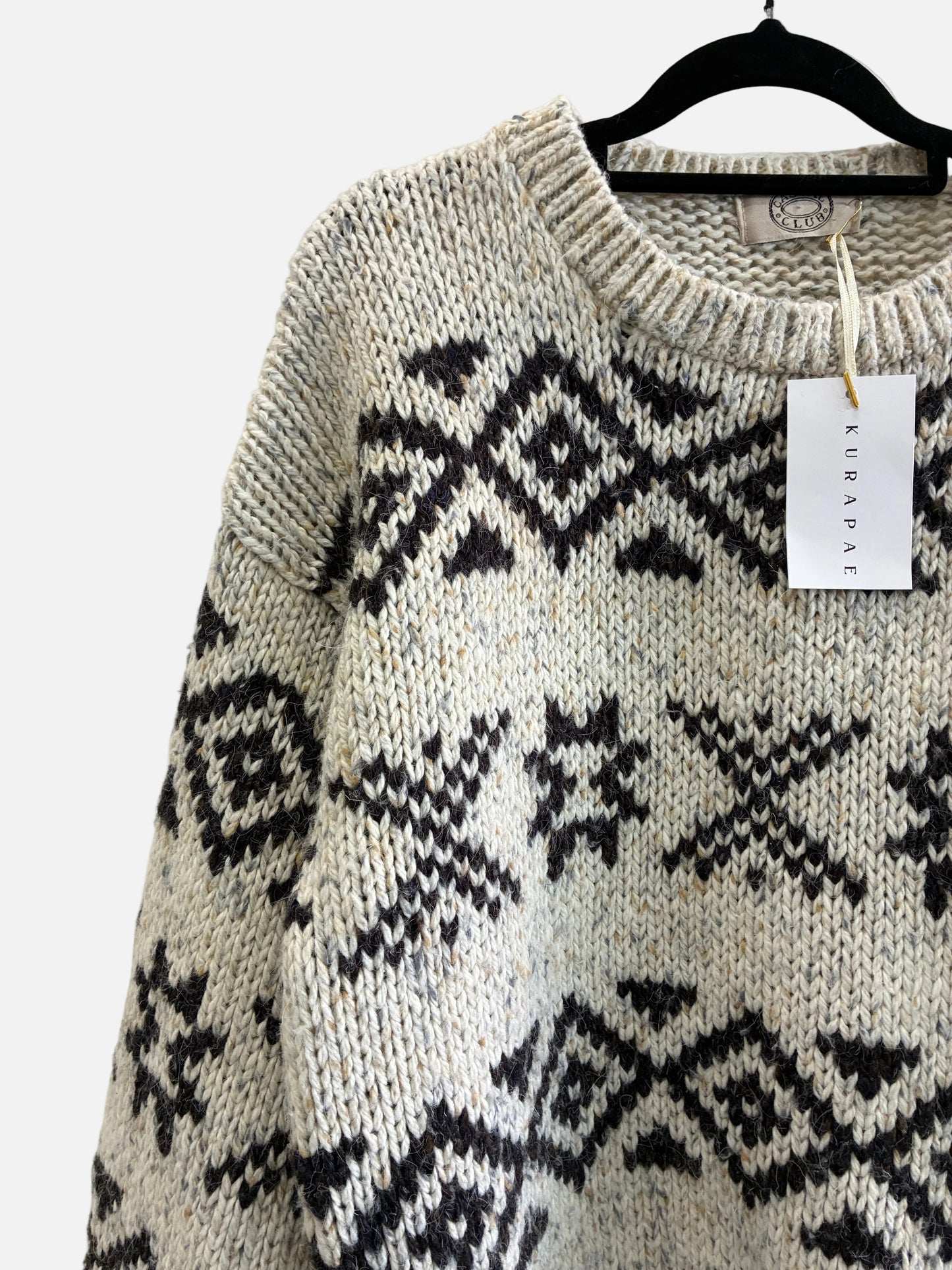 Casual Club Vintage Wool Blend Aztec Jersey Size L