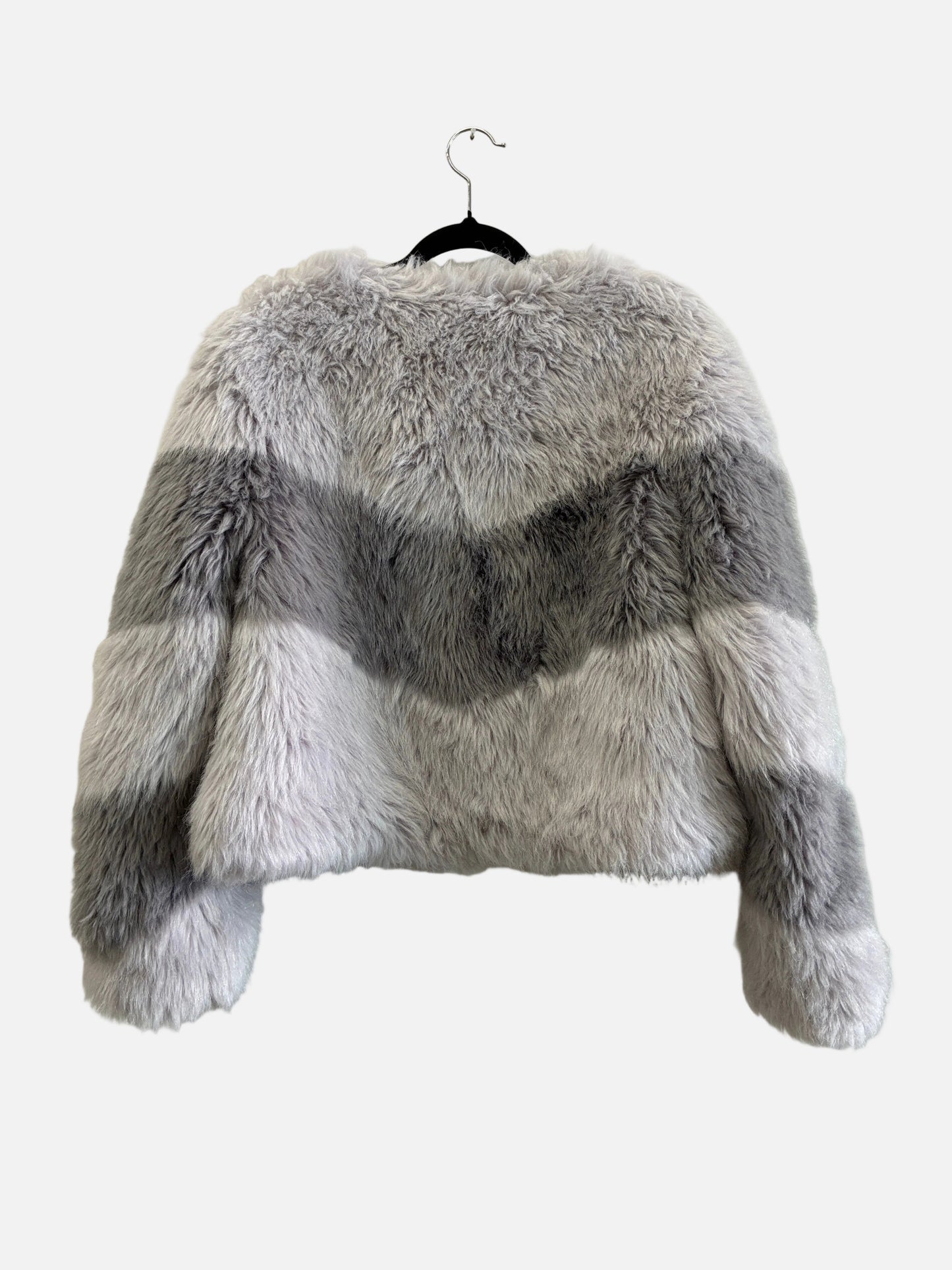 Storm Grey Faux Fur Jacket Size L