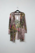 Carly Harris - Vintage semi sheer floral cardigan - Size M