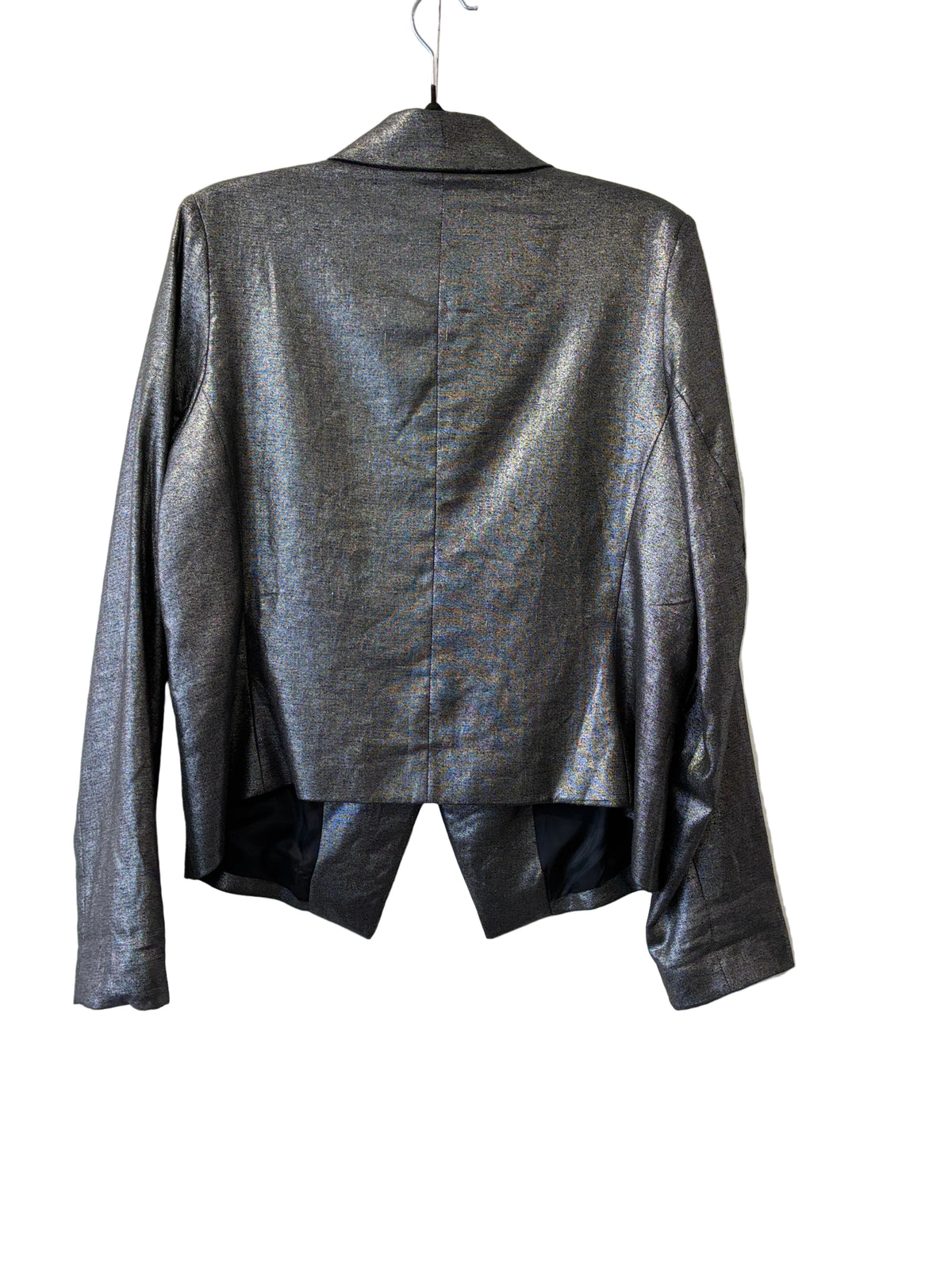 Caroline Sills - Silver tuxedo blazer - Size 12