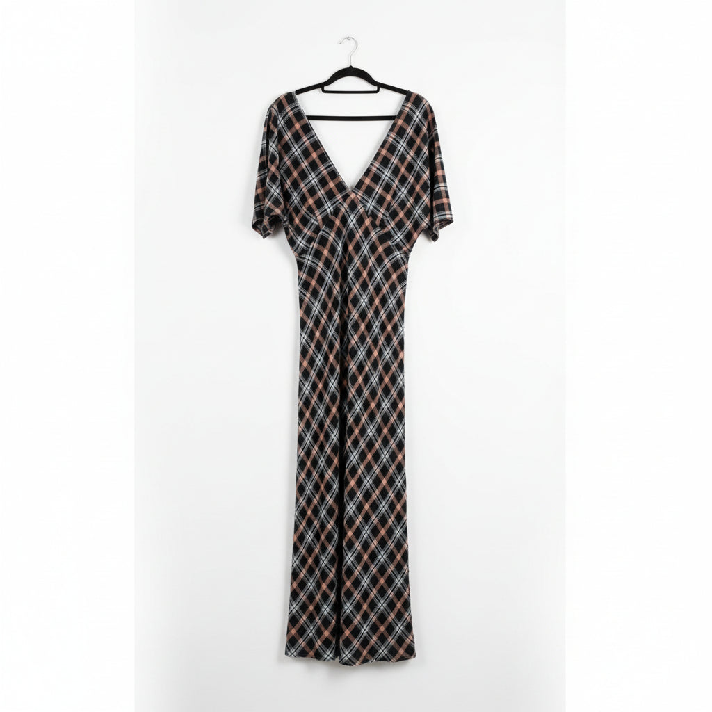 Max - Plaid linen dress - Size 8