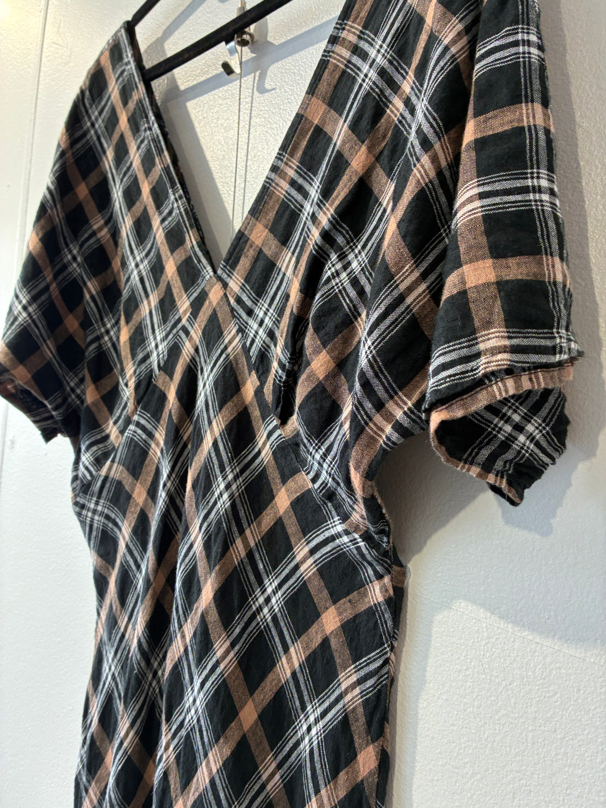 Max - Plaid linen dress - Size 8