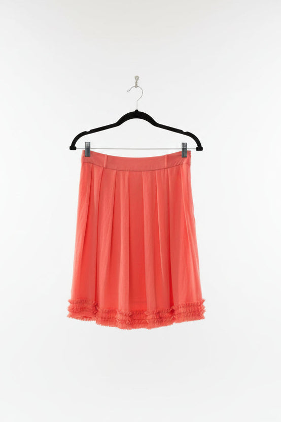Sylvester - Coral frill hem mini skirt - Size S