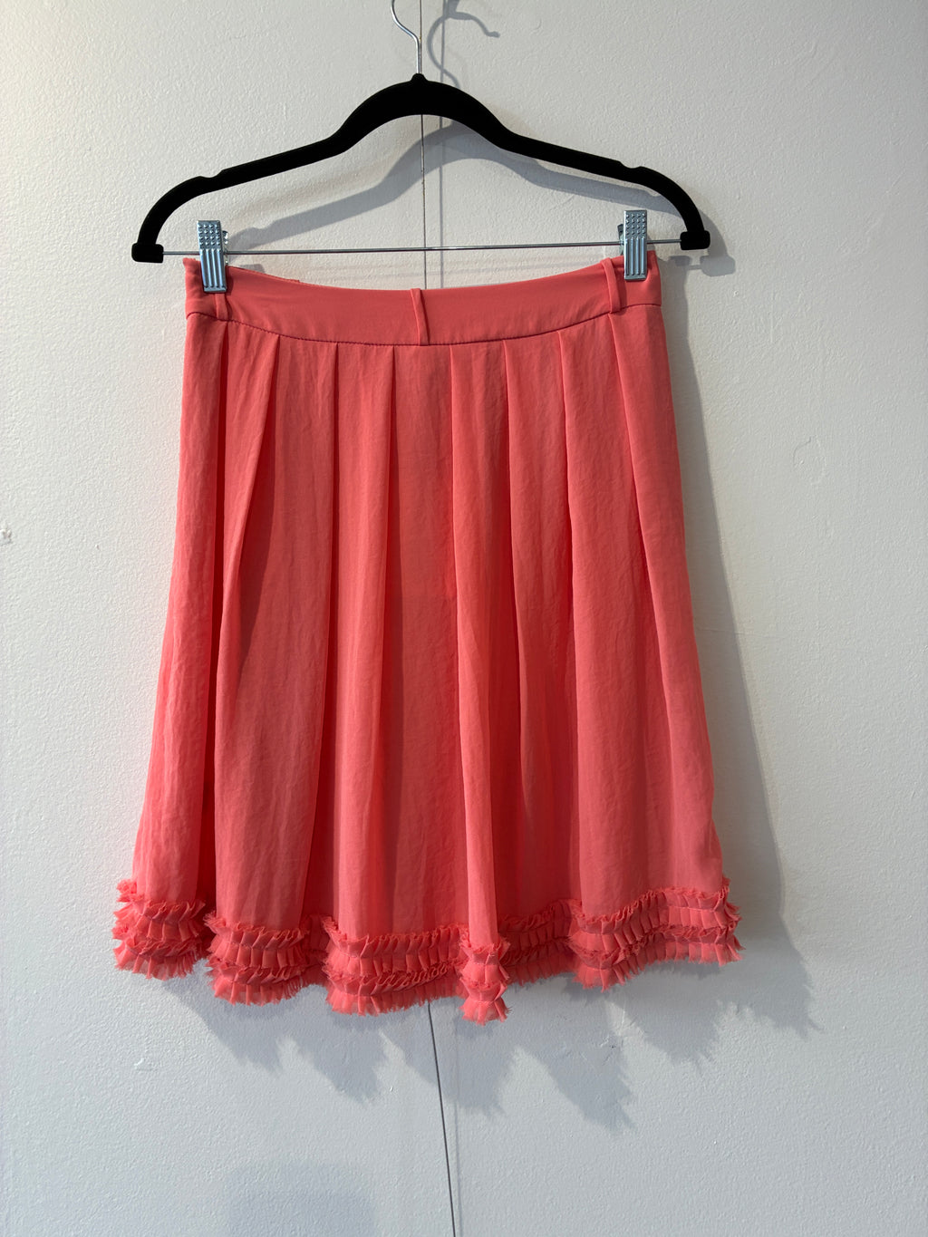 Sylvester - Coral frill hem mini skirt - Size S