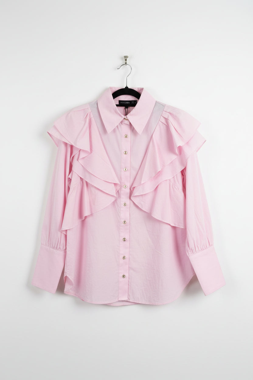 Decjuba - Polly Ruffle cotton shirt - Size 8