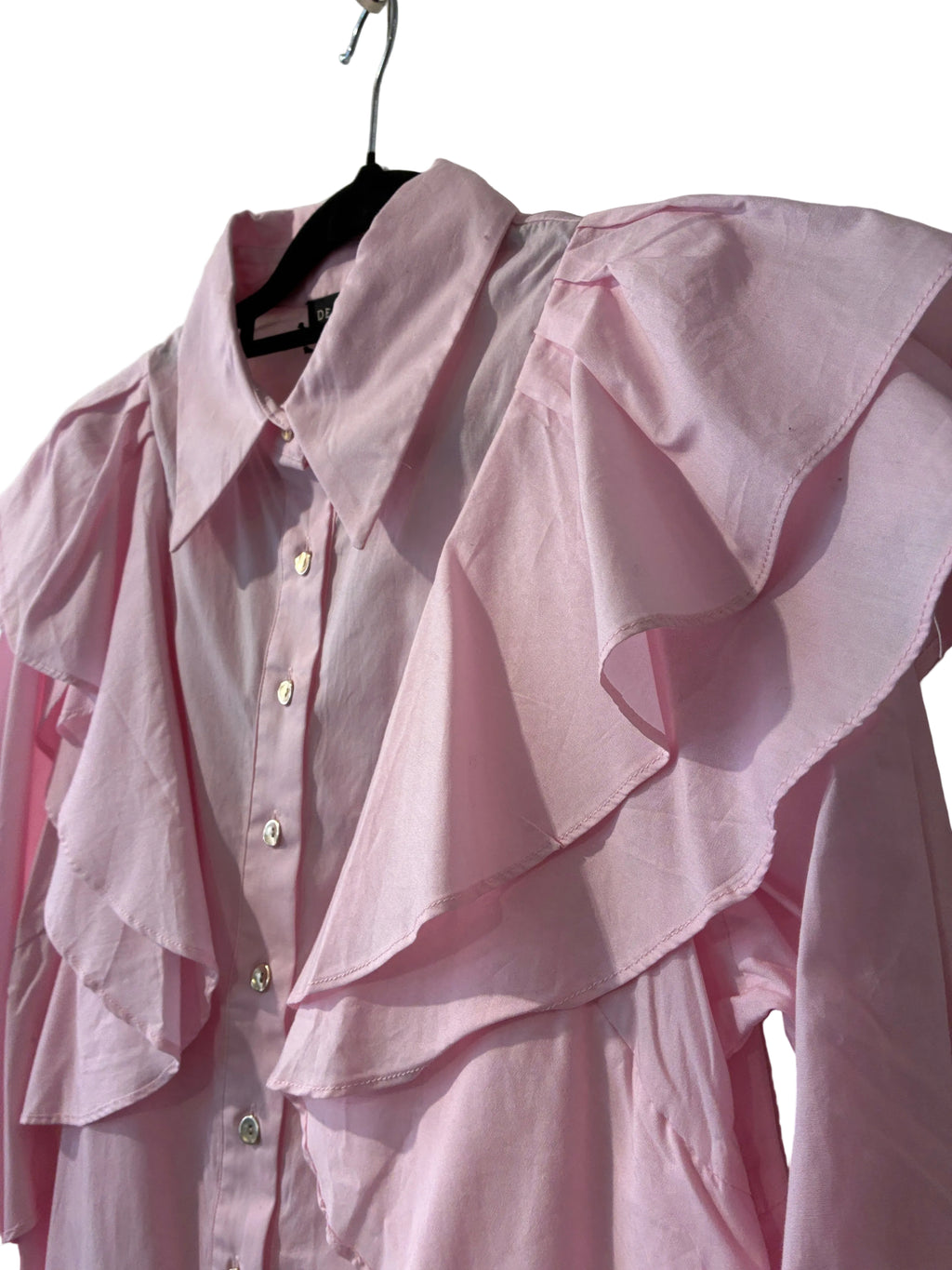 Decjuba - Polly Ruffle cotton shirt - Size 8