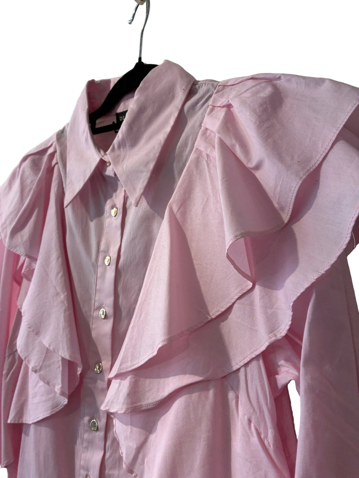 Decjuba - Polly Ruffle cotton shirt - Size 8