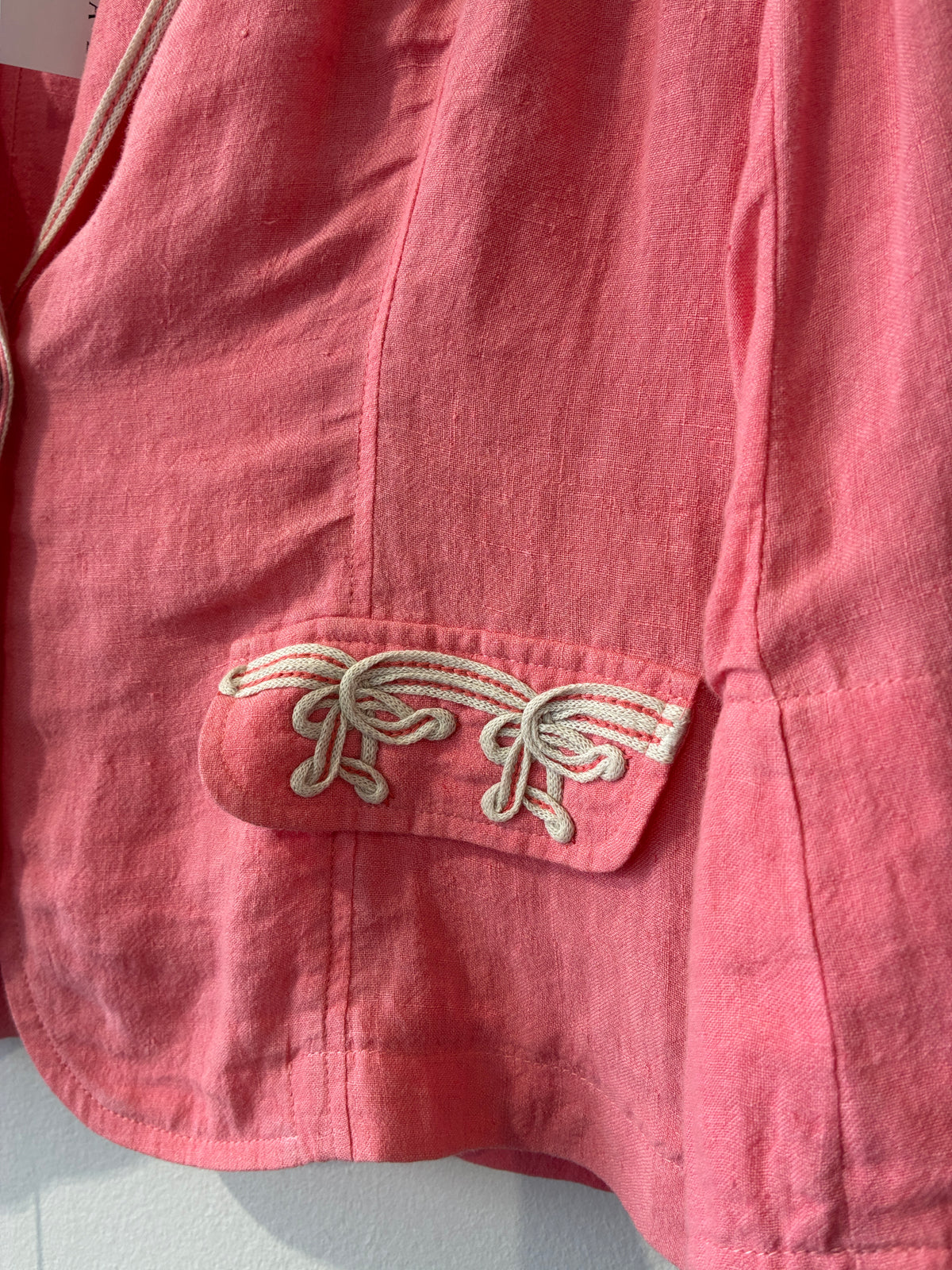Loobies Story - Coral linen blazer - Size 10