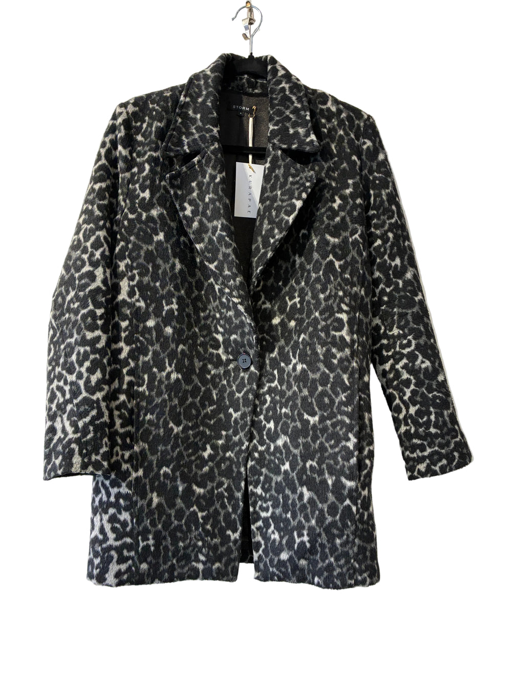 Storm - Leopard wool blend coat - Size S-M