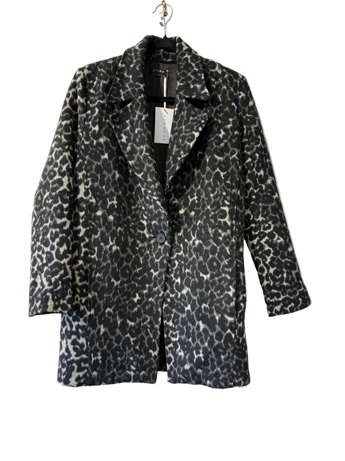 Storm - Leopard wool blend coat - Size S-M