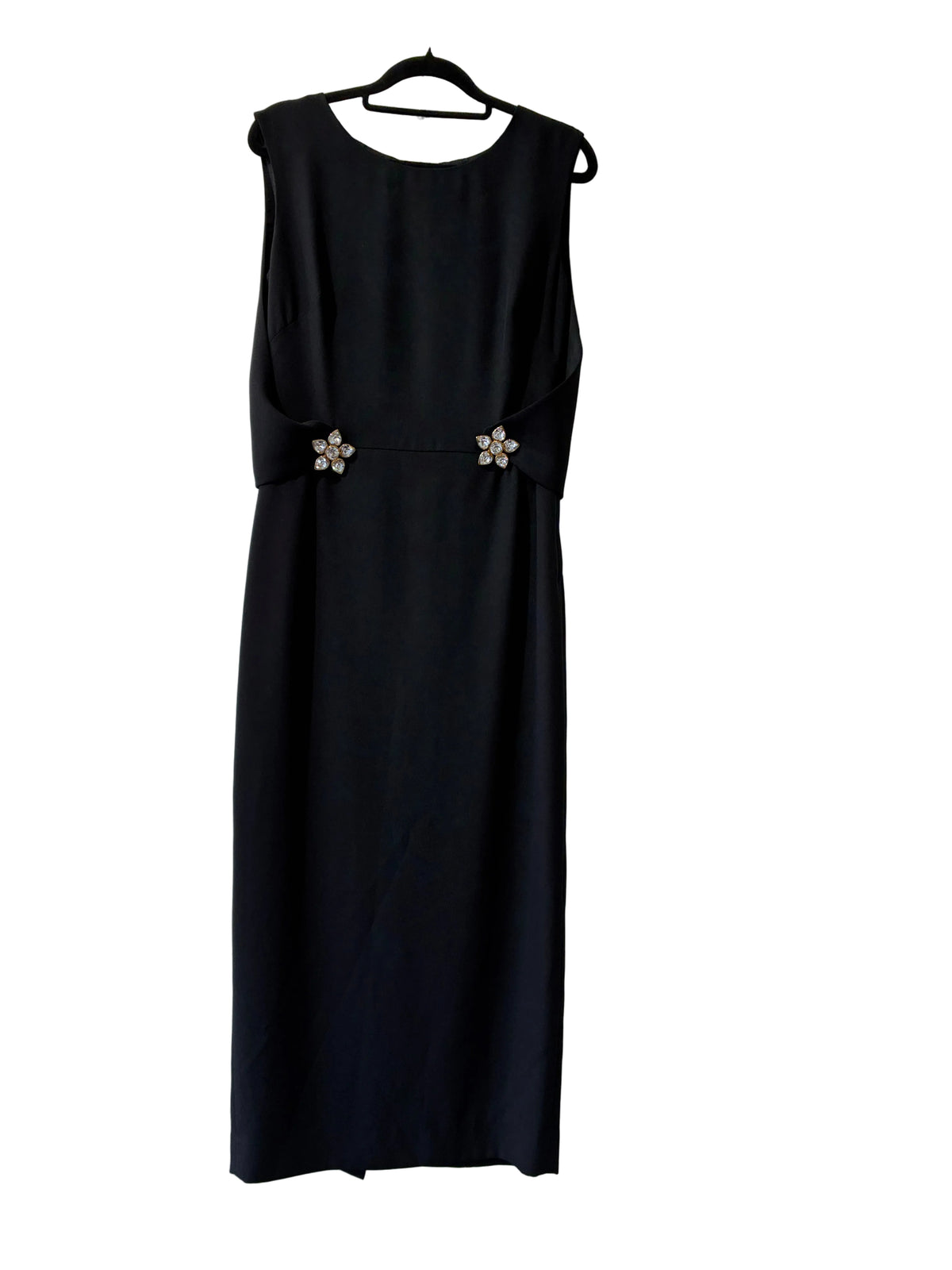 Lisa Ho - tailored black shift dress - Size 10