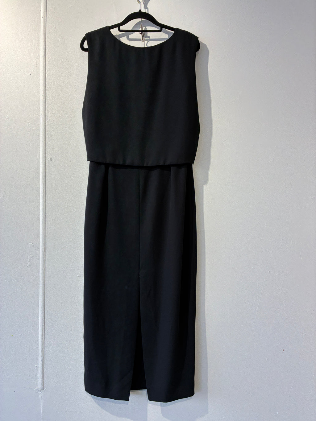 Lisa Ho - tailored black shift dress - Size 10