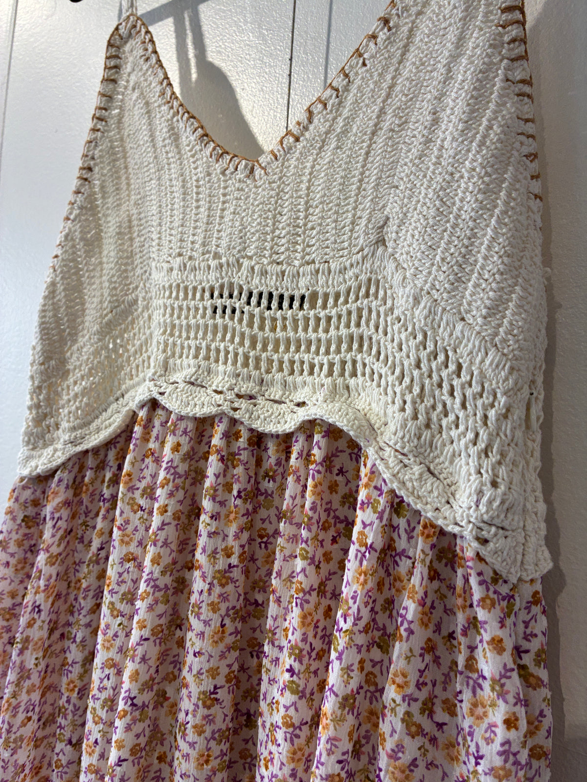 Zara - Crochet floral dress - Size S