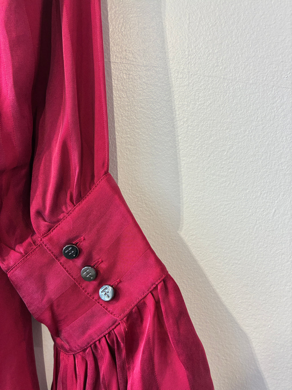 French Freddie - Raspberry frill cuff shirt - Size 12