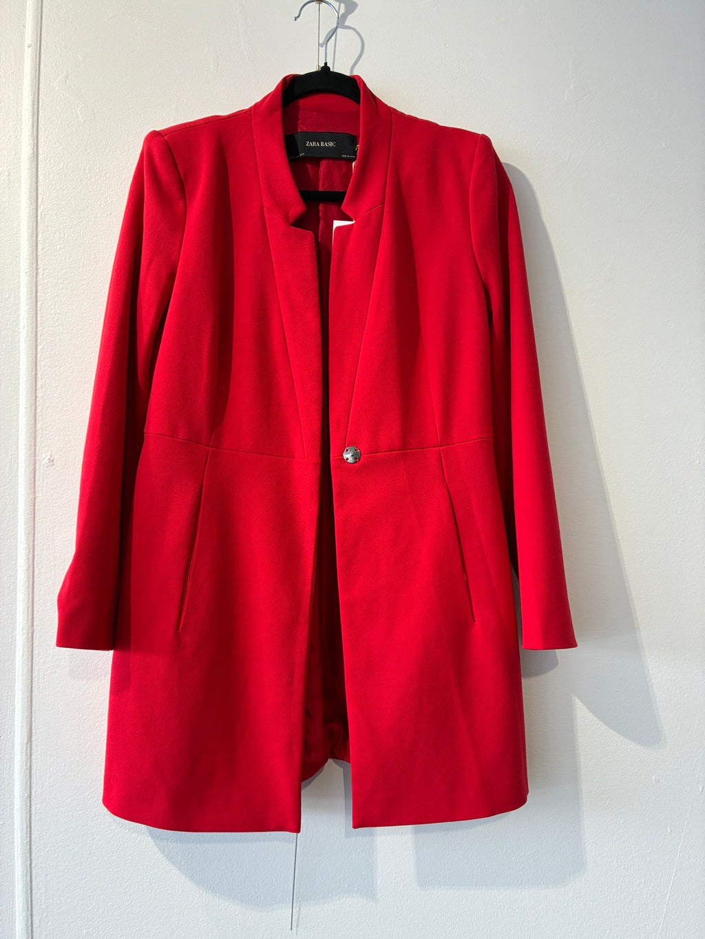 Zara - Red longline blazer - Size M
