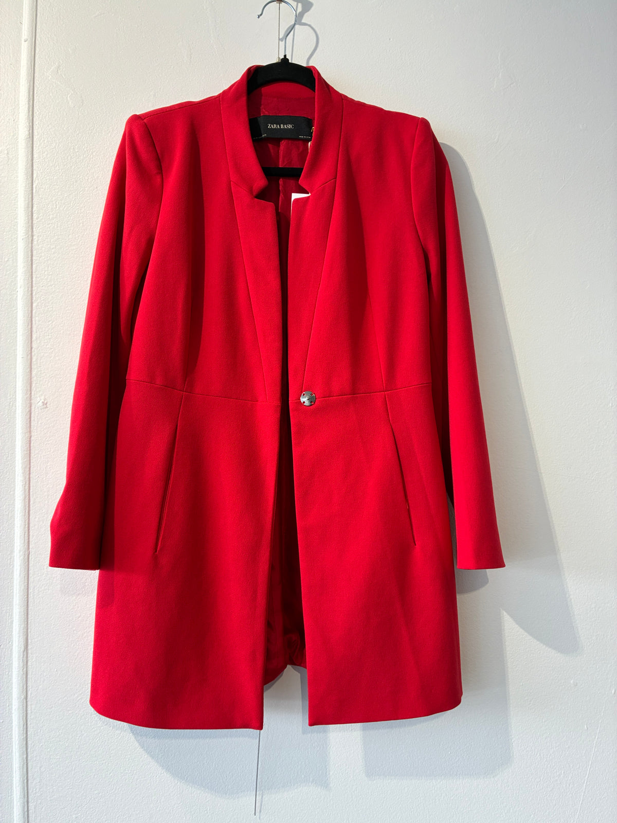 Zara - Red longline blazer - Size M