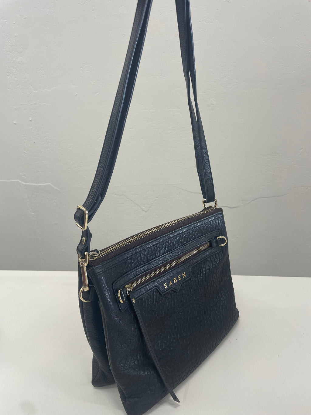 Saben - Matilda black bubble leather bag