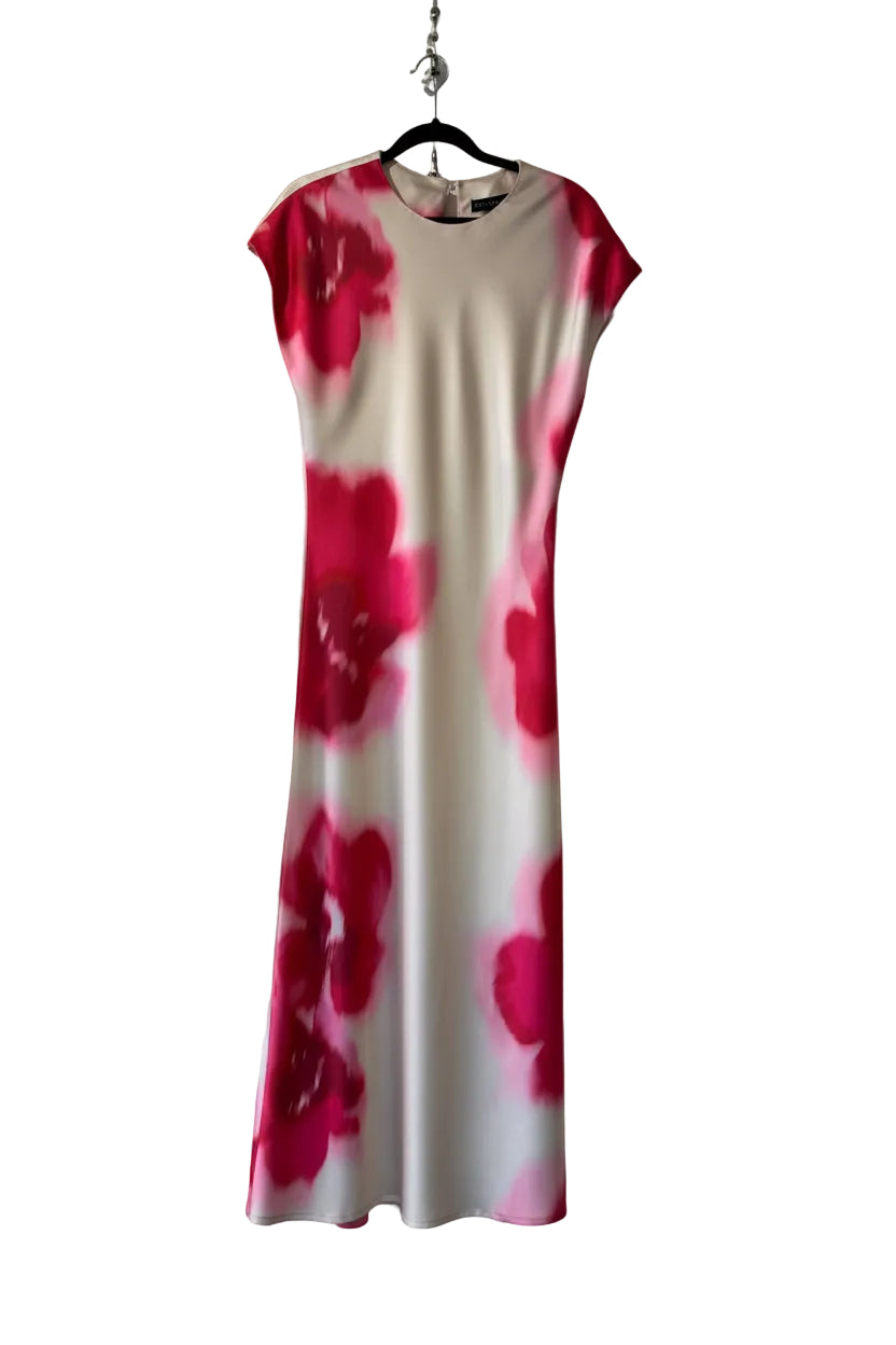 Decjuba - Silky pink/cream dress - Size 8