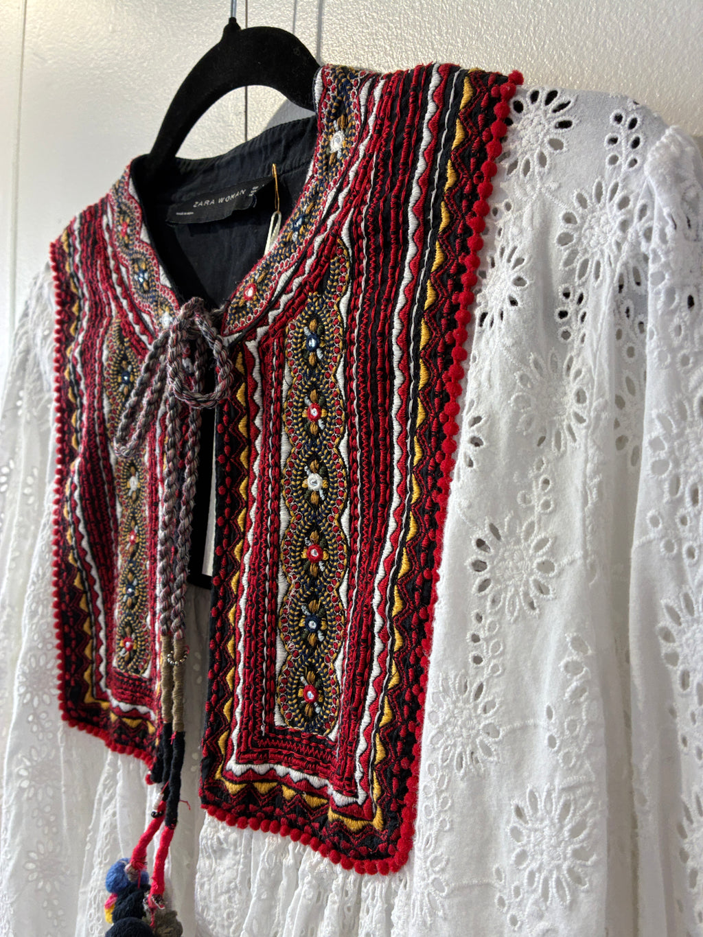 Zara - Boho peasant top - Size L