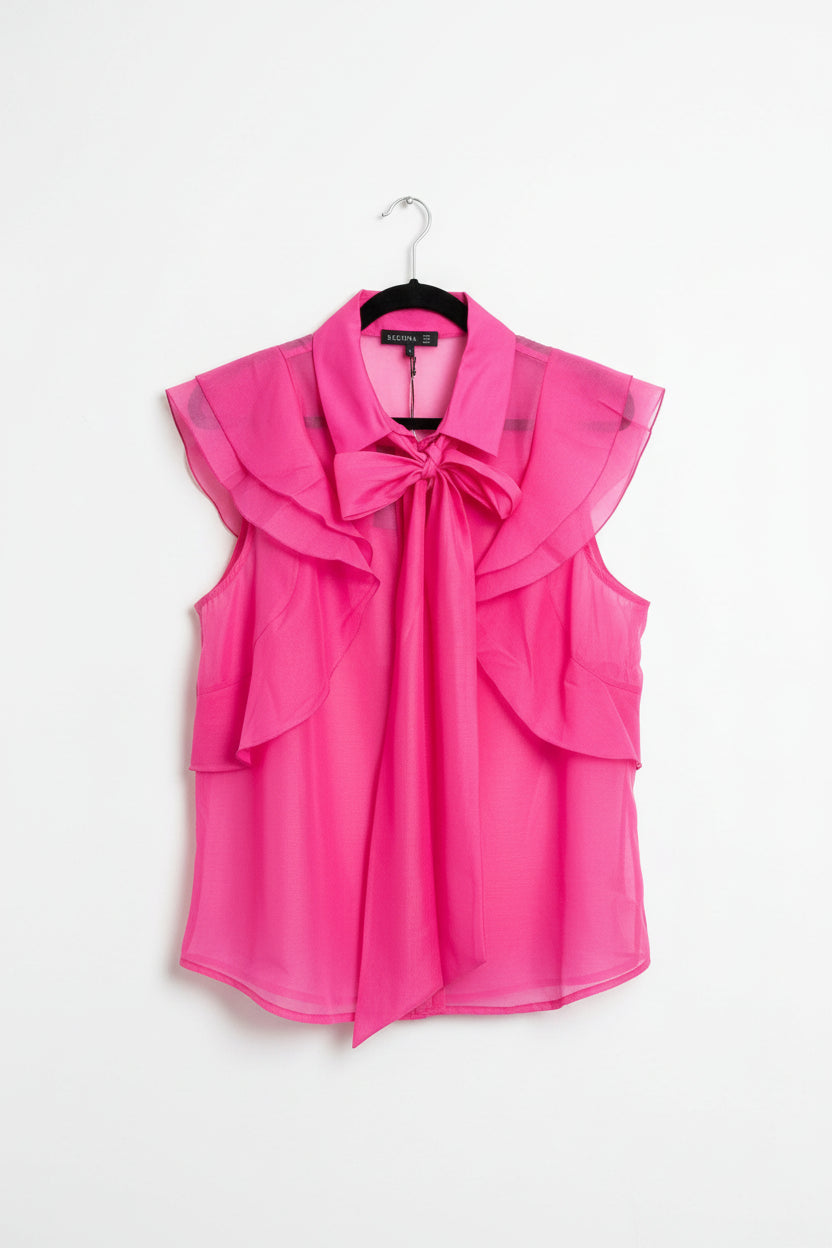 Decjuba - Sleeveless frilly shirt - Size 16