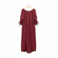 Seaside Tones - Loose fit linen dress - Size OS