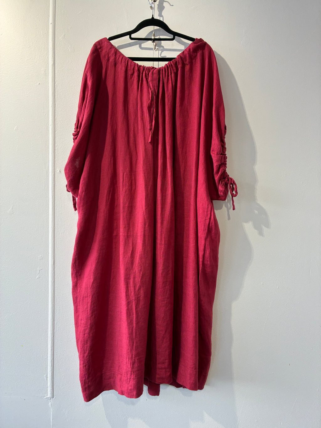 Seaside Tones - Loose fit linen dress - Size OS