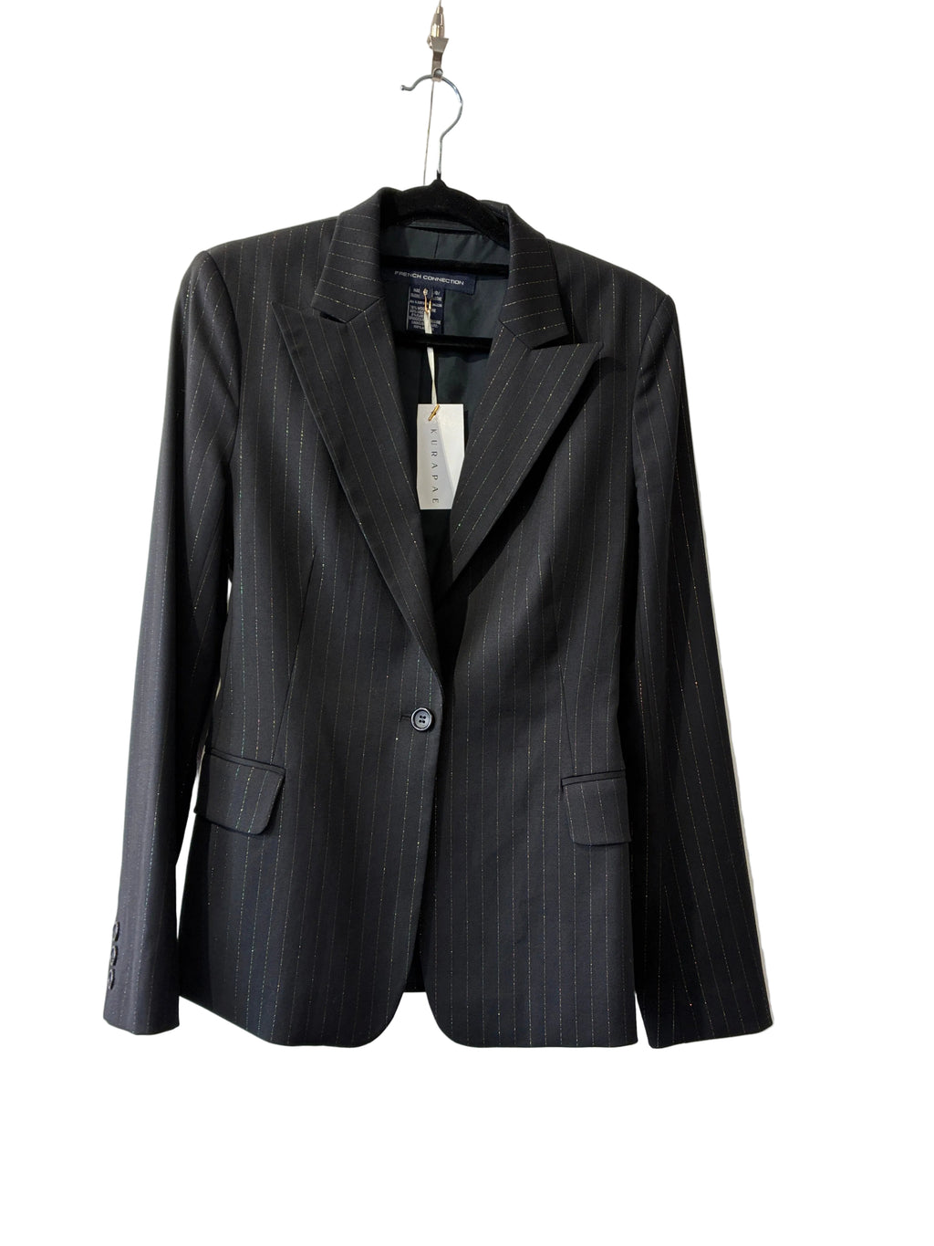 French Connection - Wool rainbow pinstripe blazer - Size 8