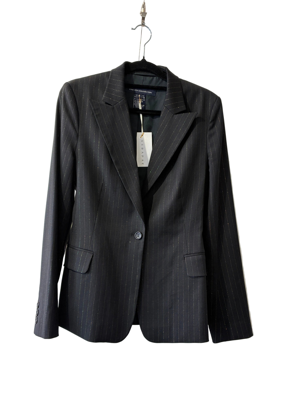 French Connection - Wool rainbow pinstripe blazer - Size 8