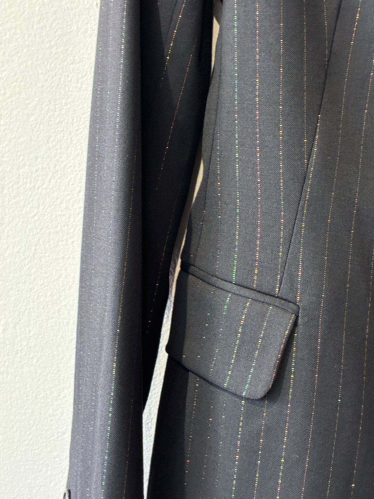 French Connection - Wool rainbow pinstripe blazer - Size 8