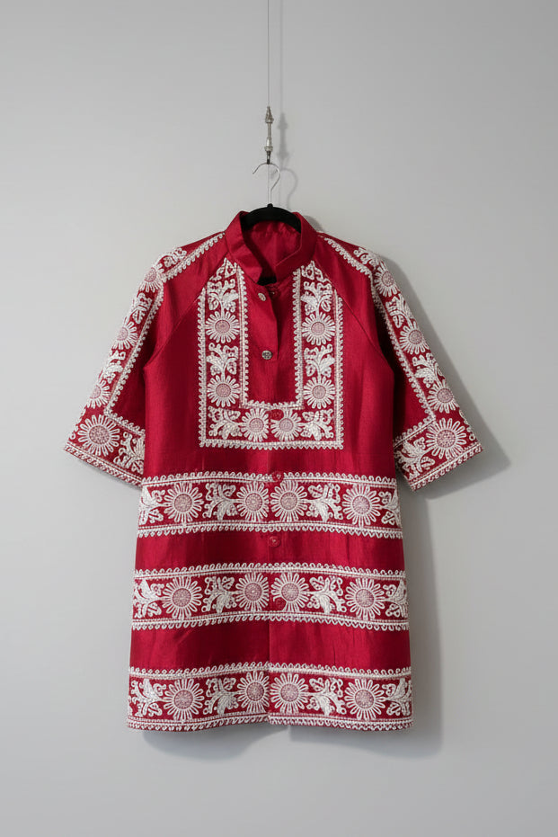 Red baroque jacket (no label) - Size M