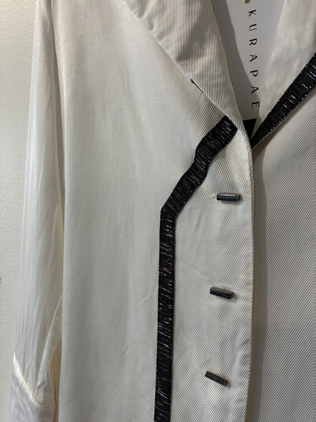 French Freddie - White black trim "Alice" shirt - Size 12