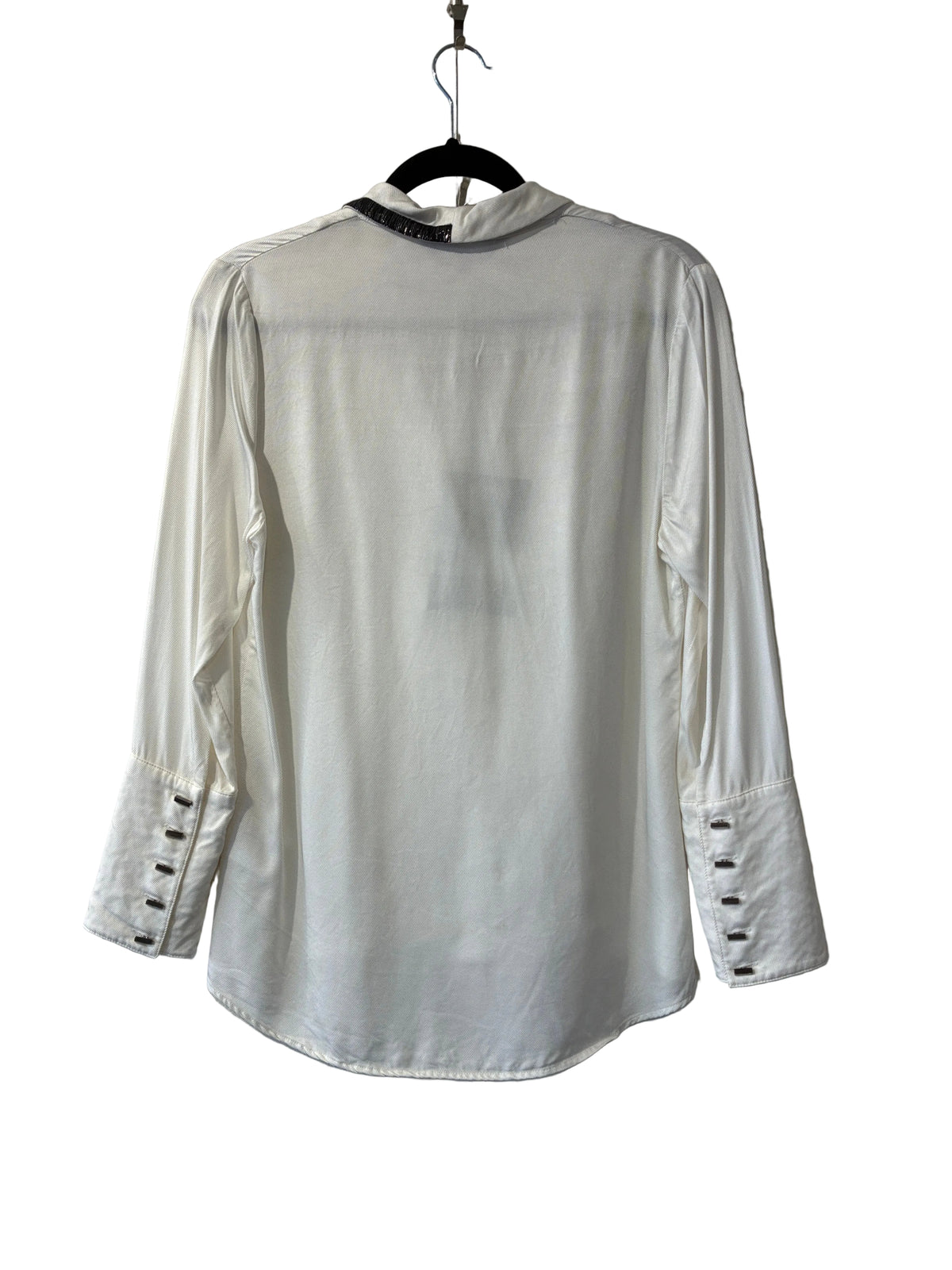 French Freddie - White black trim "Alice" shirt - Size 12