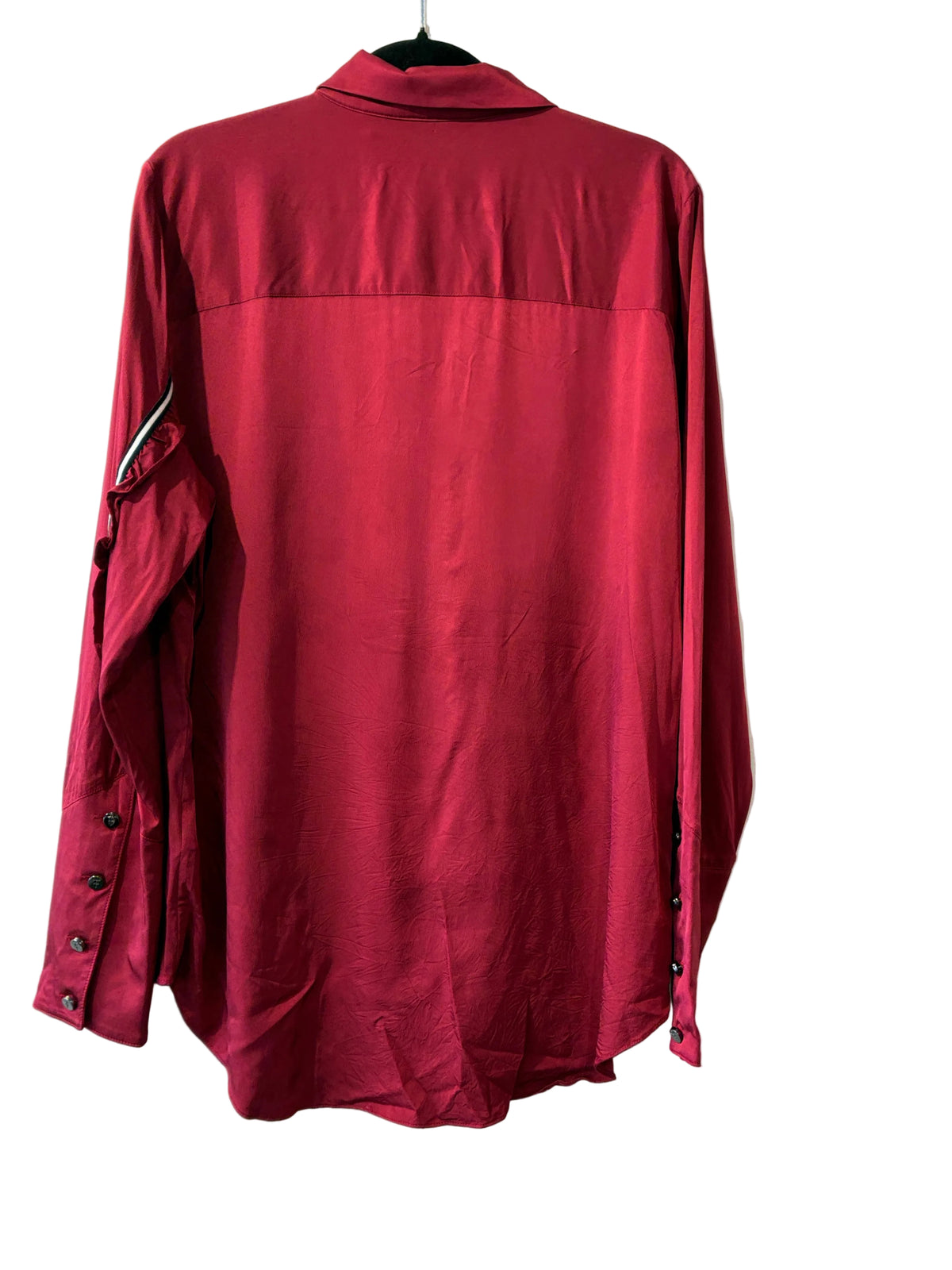 French Freddie - Burgundy/white trim shirt - Size 14